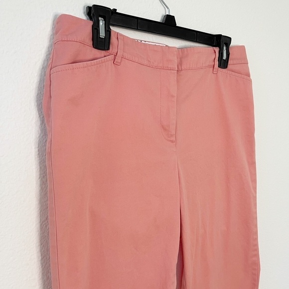 Talbots perfect slim legs pink crop pants size 8 - Picture 5 of 10